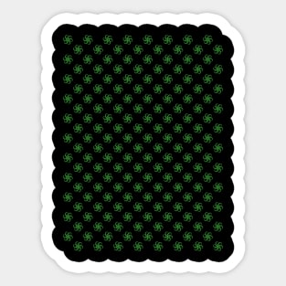 Yin Yang Design - Green Color Spider Pattern Sticker